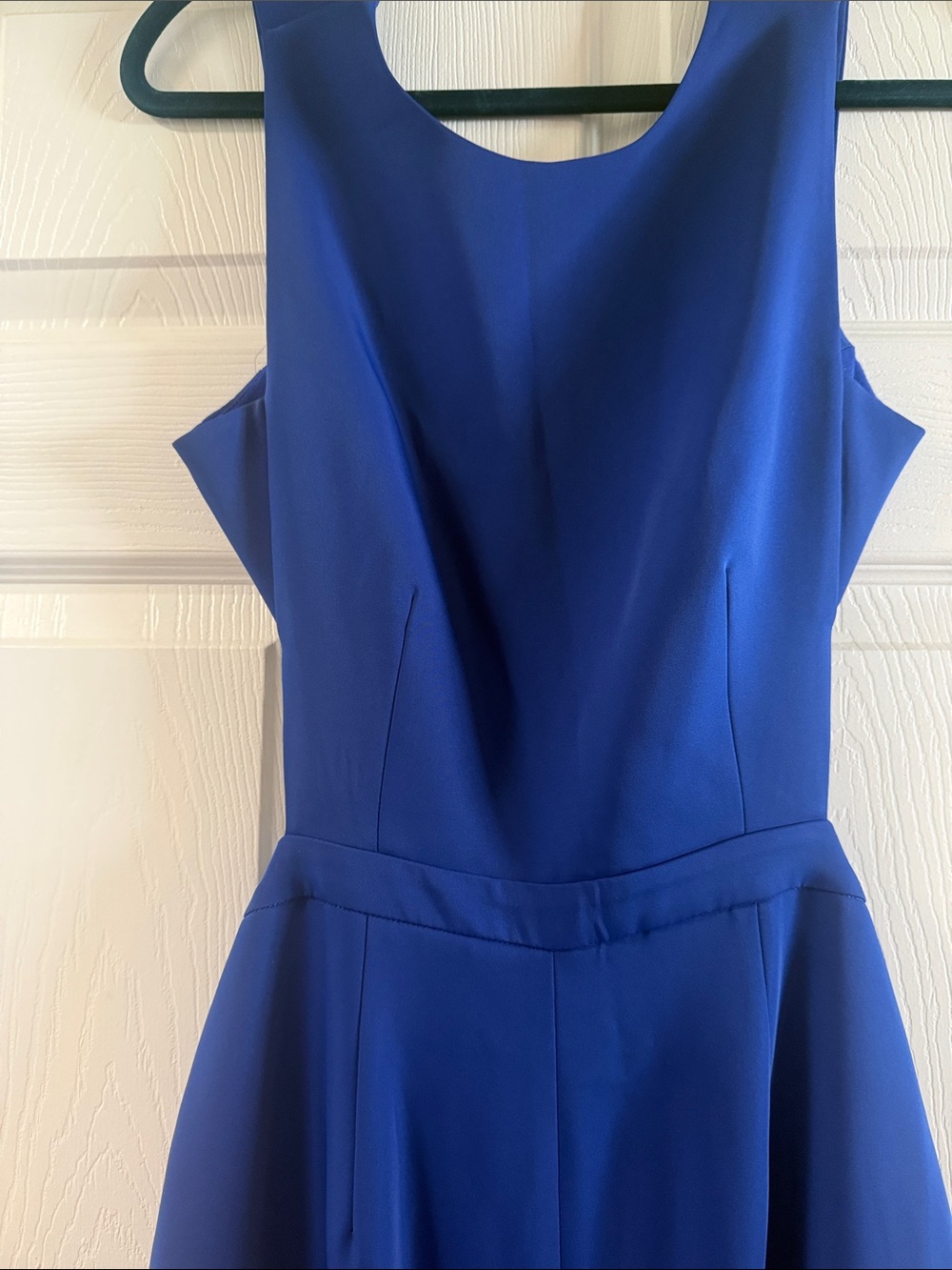 BCBGMaxAzria Sleeveless Cobalt Blue Fit & Flare Jumpsuit